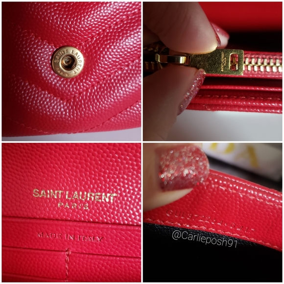 *SOLD* Authentic Pre-owned Yves Saint Laurent Grain De Poudre Envelope Wallet - Picture 13 of 14